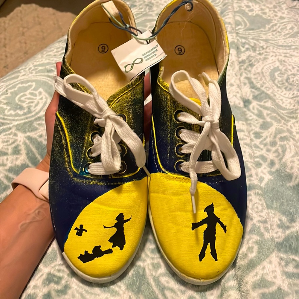 Peter Pan hand painted sneakers